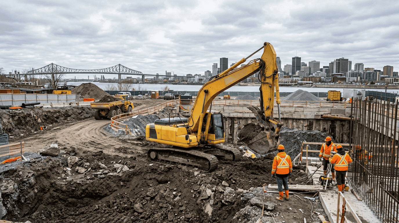 Excavation industrielle à Montréal par Excavation Montréal