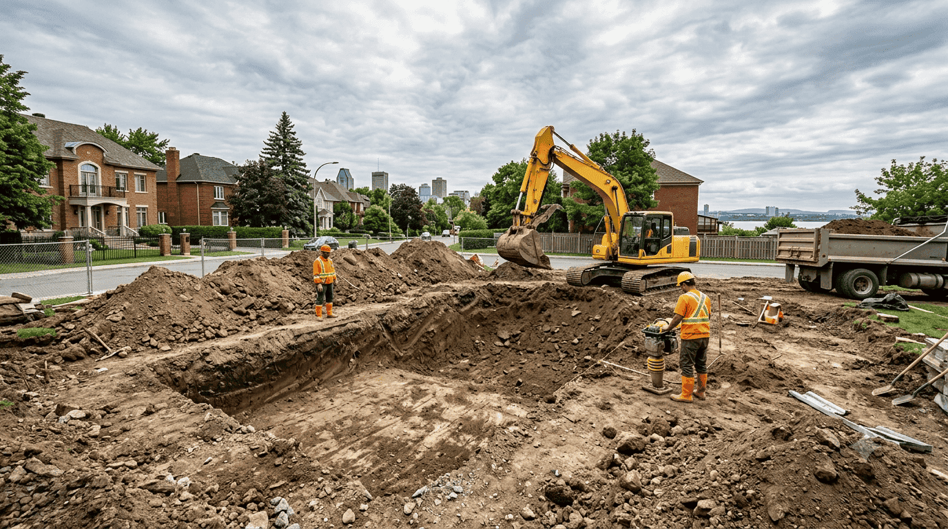 Excavation de piscine à Montréal par Excavation Montréal