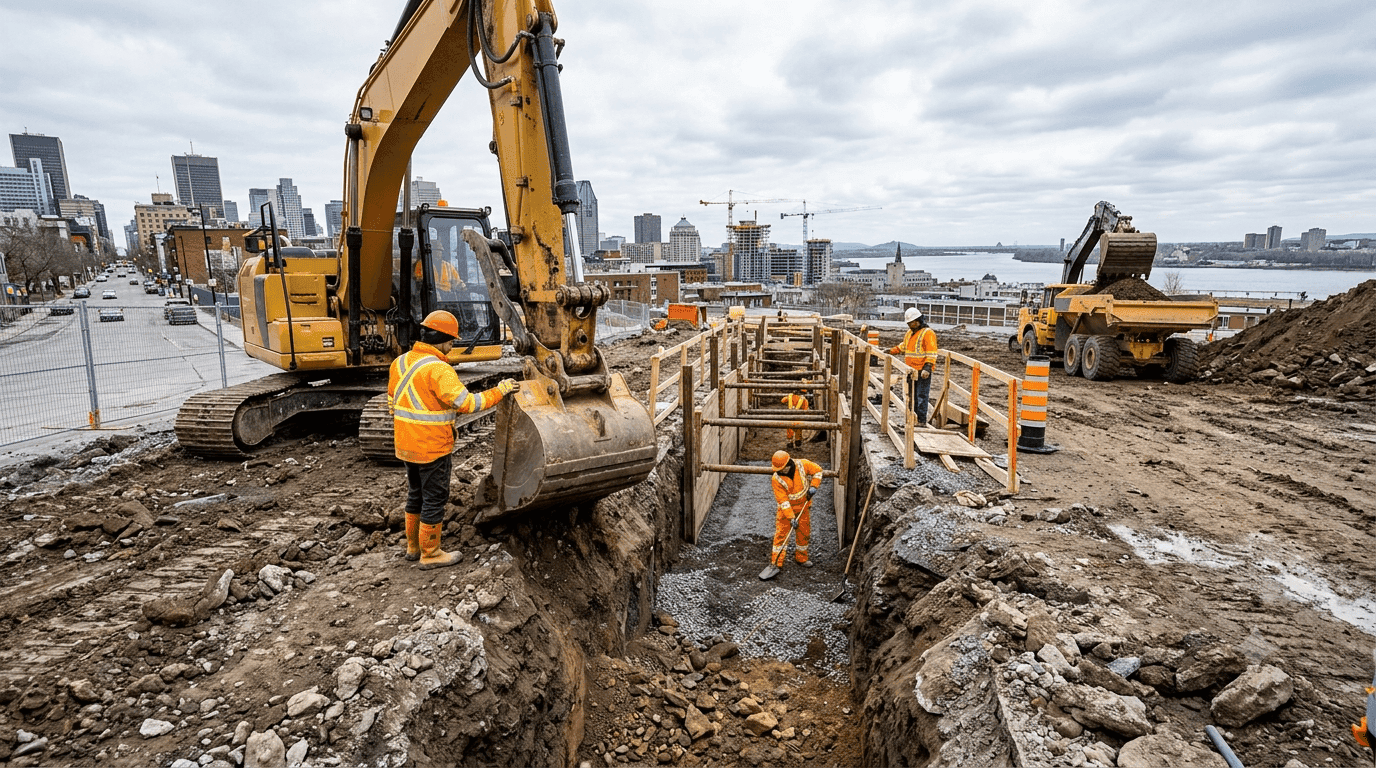 Excavation de tranchée à Montréal par Excavation Montréal